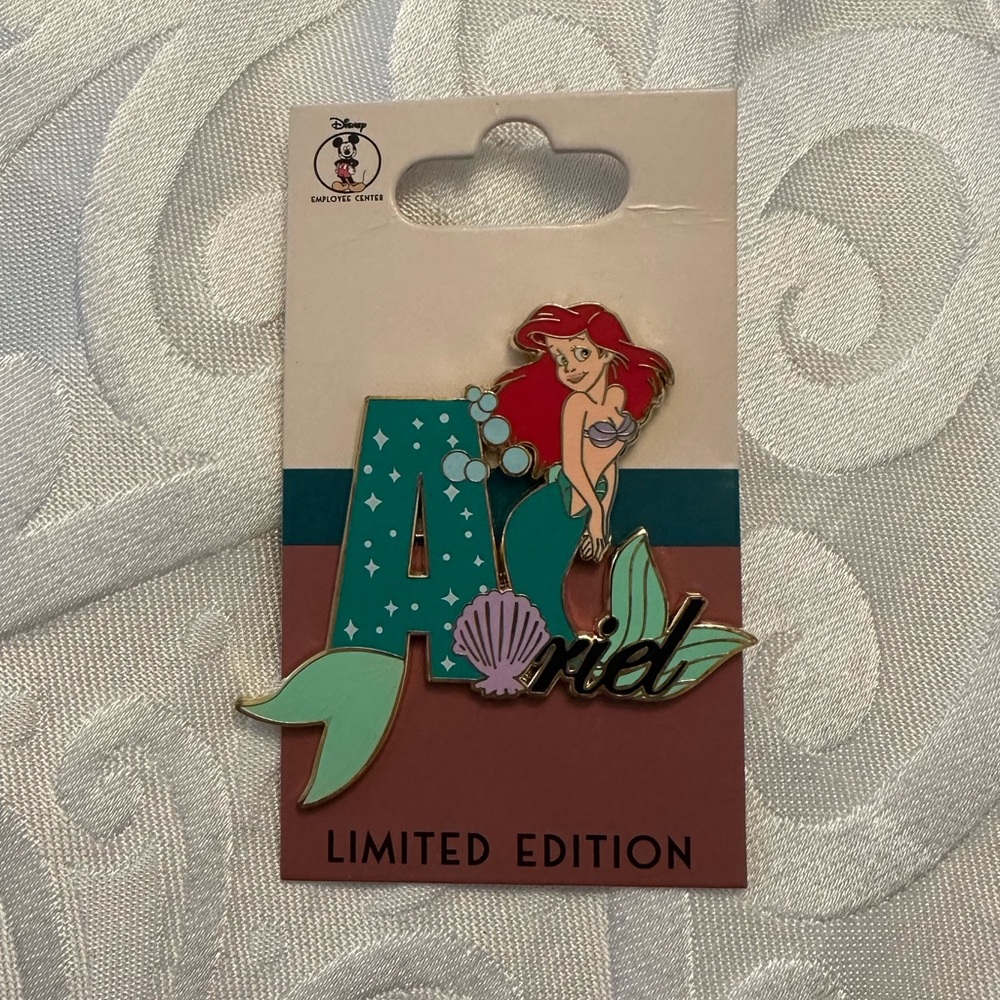 Disney Ariel Character name pin. limited Edition 250